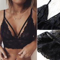 【cw】 Bustier Push up Sheer Mesh Crop Top Transcluent Bralette 1