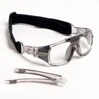 HOT★กีฬาแว่นตาป้องกันความปลอดภัยแว่นตากรอบกระจกถอดได้ขาสายตาสั้นสำหรับฟุตบอลบาสเกตบอลขี่จักรยาน