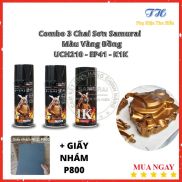 Combo 3 ChaI Sơn Samurai Màu Vàng Đồng Chính Hãng Gồm UCH210 - EP41 - K1K