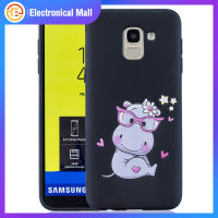 สำหรับ Samsung J6พลัสสายคล้องแบบมีเคสหลังฝาครอบป้องกันกันลื่นพิมพ์ลายสีน่ารัก TPU ป้องกันรอยขีดข่วน