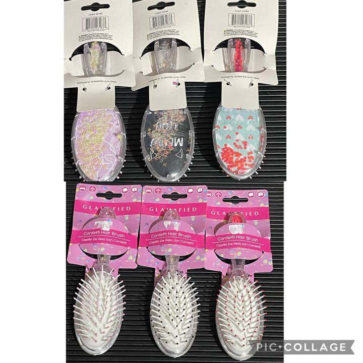 Glamafied Confetti Hair Brush 7" 4 Assorted Designs Lazada PH