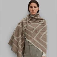 ☬✺  Designer Brand Warm Scarf for Women Geometric Square Thicken Large Poncho Cape Pashmina Blanket Shawl Wrap Female Luxury Foulard