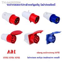 ۩ 16A Industrial Plug And Socket Waterproof Connector 3PIN 4PIN 5PIN IP44 Waterproof Electrical Connection Wall Mount Socket