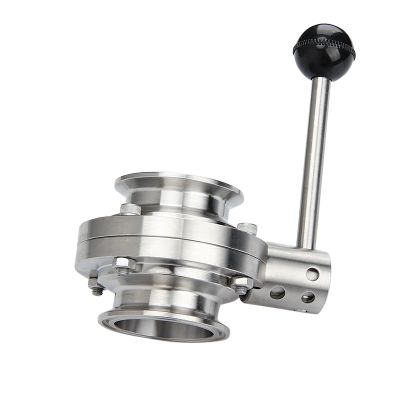 0.5 to 2nch Sanitary Tri Clamp Butterfly Valve SS304 Stainless Steel Homebrewing Valve