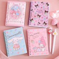 ✘ New Sanrio Kuromi A6 Cartoon Pp Coil Book Cute Girl Heart Office Notebook Handbook Book Kawaii Diary Student Exquisite Gift