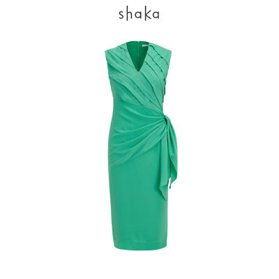 AW21 Shaka ชุดเดรส Icon Tuck Wrap Tie Dress เดรสแขนกุด DS-A210804
