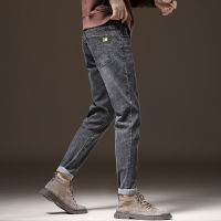 Gifts Jeans 2023 New Version Of MenS Gray Slim Feet Tide Brand Korean Spring And Autumn Fashion Casual