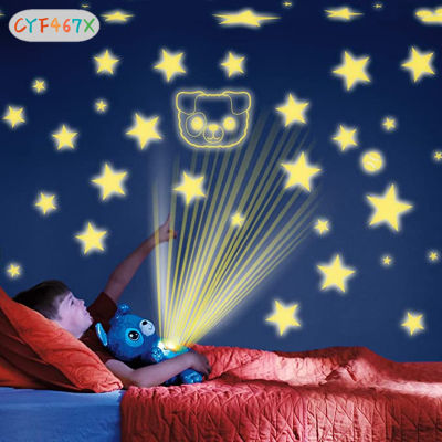 โคมไฟโปรเจคเตอร์ความฝันที่เต็มไปด้วยดวงดาวสำหรับเด็กตุ๊กตาหนานุ่มการ์ตูน CYF Comfort ตุ๊กตาสัตว์ด้วยแสงใหม่