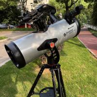 Celestron แอพสมาร์ทโฟน LT114AZ Starsense Explorer ระดับมืออาชีพนิวตันกล้องโทรทรรศน์ดาราศาสตร์สะท้อนแสง114มม. ทรงพลังสูง