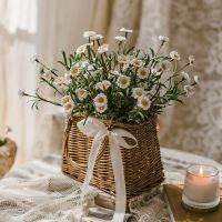 Daisy Artificial Flowers Chamomile Simulation Dried Flower Fake Flower Bouquet Home Living Room Garden Wedding Table Decoration