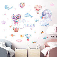 (HOT) ขายตรงจากโรงงาน Dream Whale บอลลูนลมร้อนตู้ประตูห้องเด็กทางเข้าห้องนอนห้องทำงานสติกเกอร์ตกแต่ง HT94007