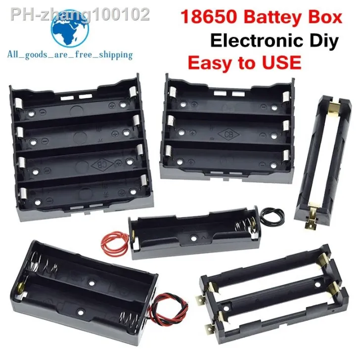 plastic-standard-size-aa-18650-battery-holder-box-case-black-with-wire-lead-3-7v-1-5v-clip