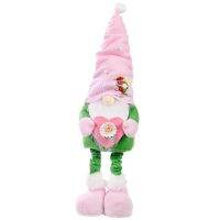 Spring Flowers Dwarf Gnome Mothers Day Gnomes Gift Long Legs Faceless Doll Home Party Decoration Ornaments