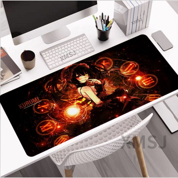 tokisaki-kurumi-date-a-live-mouse-pad-laptops-gaming-accessories-keyboard-large-mouse-pad-desktop-pc-gamer-anime-mouse-pad-desks-basic-keyboards