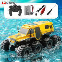 Lzginger รถ8wd Mobil Remote Control 8X8 2.4กรัม,ของเล่นตีนตะขาบกันน้ำสำหรับรถแข่งกันน้ำสำหรับรถออฟโรด