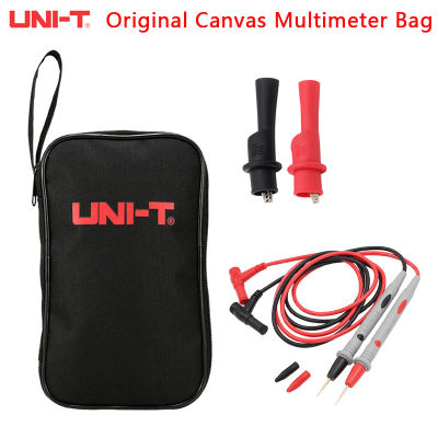 UNI-T ผ้าใบเดิมมัลติมิเตอร์กระเป๋ากระเป๋าเครื่องมือสายทดสอบกล่องเก็บของพกพากรณีกันน้ำ Soft Case เหมาะสำหรับ UT139 UT61E UT89XD หลายมัลติมิเตอร์