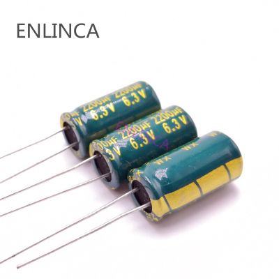 100pcs/lot 6.3V 2200UF 8*16mm Low ESR / Impedance High Frequency Aluminum Electrolytic Capacitor 2200UF 6.3V 8*16 6.3V2200UF Electrical Circuitry Part