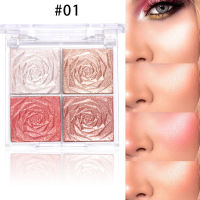 4 Colors Highlighter Highlighter Powder Diamond Highlighter Face Contour Glitter Face Contour Cosmetic Makeup Shimmer Rose Diamond Highlighter 4 Colors Brighten Makeup