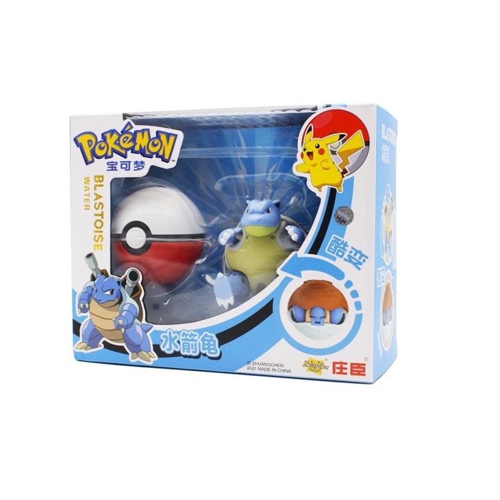 โปเกมอนของเล่นแบบตัวเลขโปเกมอนรูปเต่า-pikachu-jenny-turtle-ของเล่นตุ๊กตาขยับแขนขาได้ของขวัญ