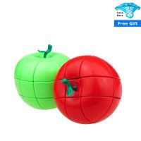 YongJun 3x3x3 Green Apple Strange-shape Puzzles YJ RED apple Magic Cubes For Child Smooth Educational Toys Speed Cubo