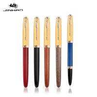 Jinhao 85 Retro Pro ปากกาหมึกซึมไม้/ทองแดงวัสดุลูกศรคลิป Extra Fine Nib สำนักงาน A6214การเขียนในห้องเรียน