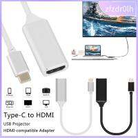 ZFZDR0LH โทรศัพท์สายวิดีโอ4K 30Hz ไปยังคอมพิวเตอร์ HD Conversion-C To HDMI HDMI-Computer Adapter USB Projector