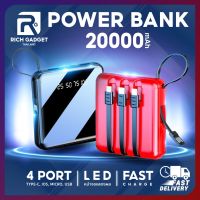 powerbank 20000mAh  ของแท้100% แบตสำรอง เล็ก เบา แบตเตอรี่สำรอง พกพา พาวเวอร์แบงค์ Quick Charge