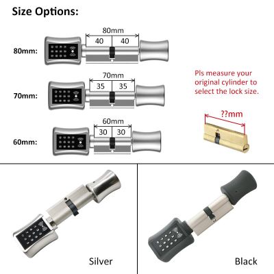 ล็อกกระบอกสูบอัจฉริยะ Go พร้อมแอประบบอิเล็คทรอนิคส์แบบไม่ใช่กุญแจล็อคประตูตัวล็อคไฟฟ้าบลูทูธใส่รหัสดิจิทัล RFID