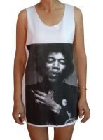 Jimi Hendrix เสื้อแขนกุด เสื้อกล้าม เสื้อวง คอกลม สกรีนลาย ผู้ชาย ผู้หญิง ย้อนยุค เสื้อยืดลําลอง พิมพ์ลายวง ร็อคเมทัล สไตล์วินเท สื้อยื