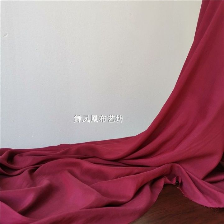 ผ้าฮันฟูผ้าคอตตอนผ้าไหมสีแดงเนื้อบางนุ่มละเอียดอ่อนละเอียดอ่อนสำหรับฤดูร้อนสีแดงไวน์วันที่-rok-kasa