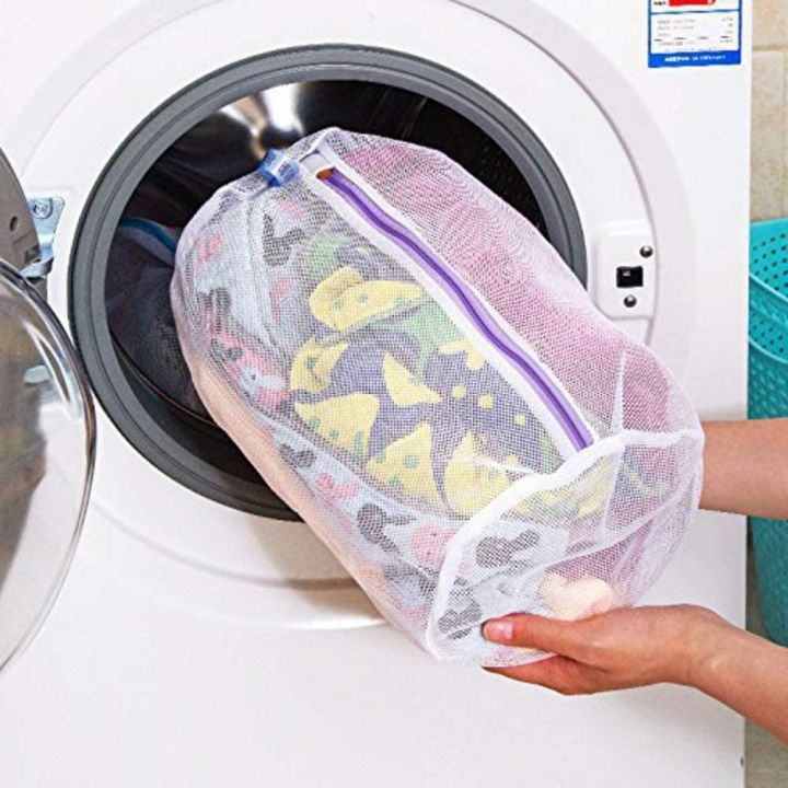 laundry-net-bag-ถุงซักชุดชั้นใน-ทรงหมอน19x28cm-washing-bag-ถุงซักชั้นใน-ถุงตาข่ายแบบซิบ-ถุงซักชุดชั้นใน-ถุงซักบรา-ถุงซักเสื้อใน-คละลาย