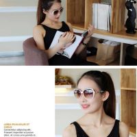 HD Lens Sunglasses Ladies Sunglasses Trendy Sunscreen Slimming White Frame Anti-Ultraviolet Glasses Fashion