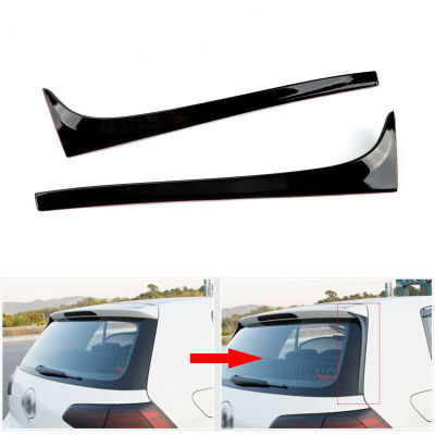 2pcs Black Rear Window Spoiler Side Wing Trim Cover For VW Golf 7 7.5 MK7 MK7.5 14-18 Car Exterior Parts