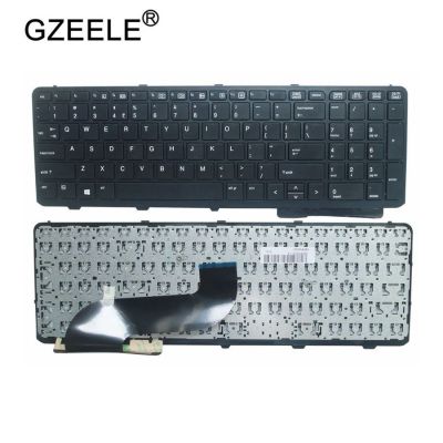 GZEELE English NEW Keyboard For HP ProBook 650 G1 655 G1 US With Frame Laptop Keyboard Black 738697-001