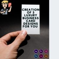 Creation Of 3 Luxury Business Card Designs For you | Business Cards | Adobe | Editing