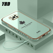YBD Ốp Điện Thoại Mạ Viền Thẳng Cho Xiaomi Poco X3 NFC Poco X3 Pro Ốp Bảo
