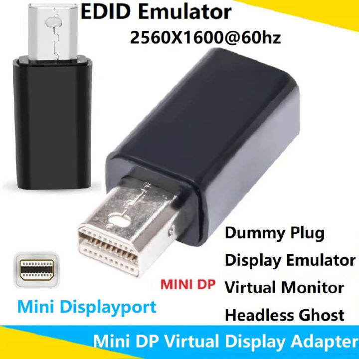MiniDP Dummy Plug Display Emulator Mini Displayport Virtual Monitor