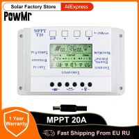 20A MPPT Solar Battery Charger LCD 12V/24V Solar Regulator Charge Controller for Load Light Lighting System and Timer Control