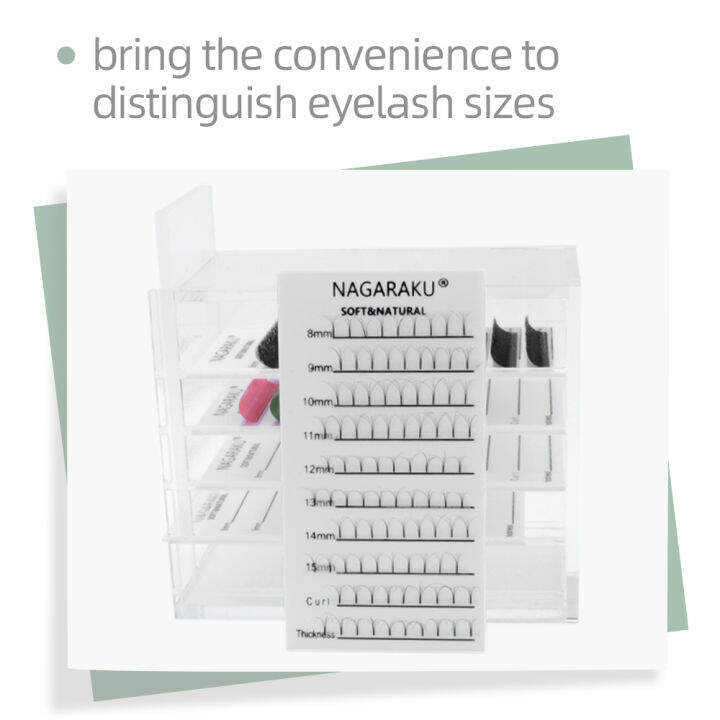 nagaraku-eye-lashes-storage-box-acrylic-false-eyelashes-volume-lash-storage-makeup-tools-case-organizer-5-layers-transparent