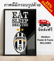 Juventus Statistics + Black Frame ภาพนี้มีกรอบรูปด้วย 30x40cm Wall Art ภาพโปสเตอร์สำหรับตกแต่งบ้านของตกแต่งบ้าน Poster Picture for Home Decoration, Home Décor