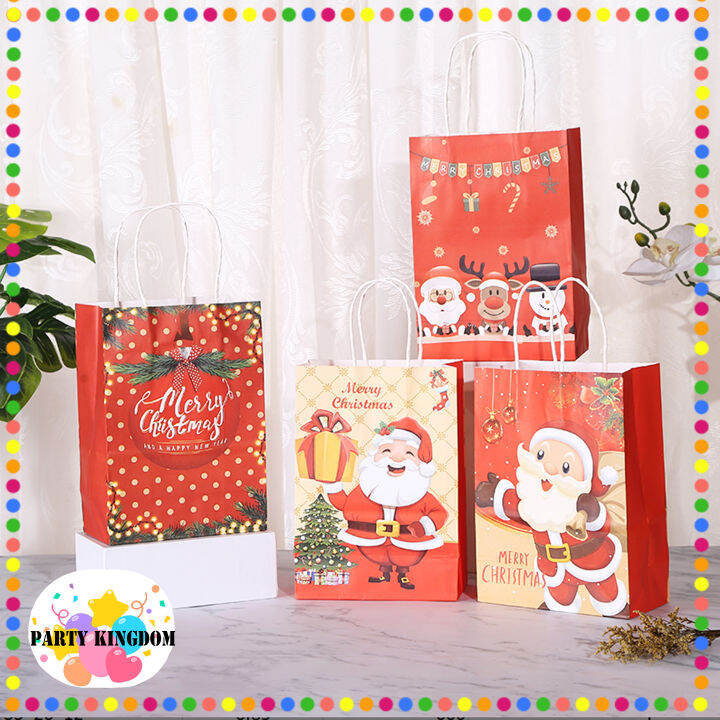 Party Kingdom 12pcs Small Christmas paper bag | Lazada PH