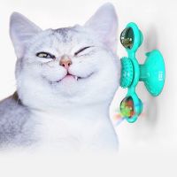 Cat Toy Ball Funny Massage Rotatable Cat Toys Suction Cup Interactive Ball Feeder Plaything Teeth Chewing Cleaning Pet Products Toys