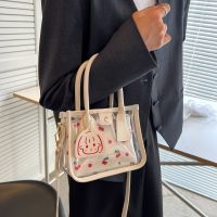 New Style Influencer Fashionable Handbag Casual Travel One-Shoulder Female Bag Temperament Girl Messenger Transparent All-Match Jelly Ba 【AUG】