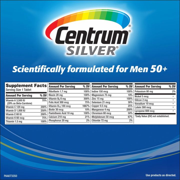 วิตามินและแร่ธาตุรวม-สำหรับผู้ชายวัย-50-ขึ้นไป-silver-men-50-multivitamin-multimineral-250-tablets-centrum