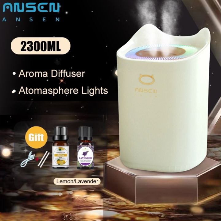 ANSEN Air Humidifier with Essential Oil Aromatherapy Diffuser 2300ML ...