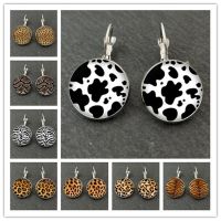 【YF】□☑  leopard print glass dome decoration earrings handmade ladies girls holiday gifts