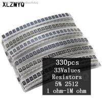 ๑℡♂ 330pcs 1 ohm-1M ohm Resistors 5 2512 SMD Resistor Assorted Kit Set 10R 47R 100R 10K 470K 680K Electronic Resistor Pack