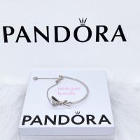 [พร้อมส่ง สินค้าแท้ ? ] PANDORA Brilliant Bow Bracelet สายปรับรูดได้