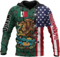 Personalized Camo Eagle Mexico and Mexican Us18 3D All Over Printed Unisex Classic T-Shirts, Sweatshirt, Hoodie and Zip Hoodie, Gift for Men and Women, Family