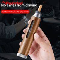 【CW】♂✔  Ashtray Car Anti Soot-flying Cover Not Produce Ashes Wood Holder